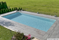 Styroporpool mit grauer Poolfolie