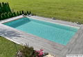 Styroporpool mit sandfarbener Poolfolie