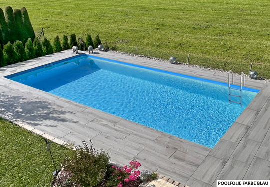 Styroporpool Komplettset Basic 7,00 × 3,50 × 1,50 m mit Edelstahlleiter