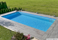 Styroporpool Komplettset Premium 6,00 × 3,00 × 1,50 m mit blauer Poolfolie und Edelstahlleiter
