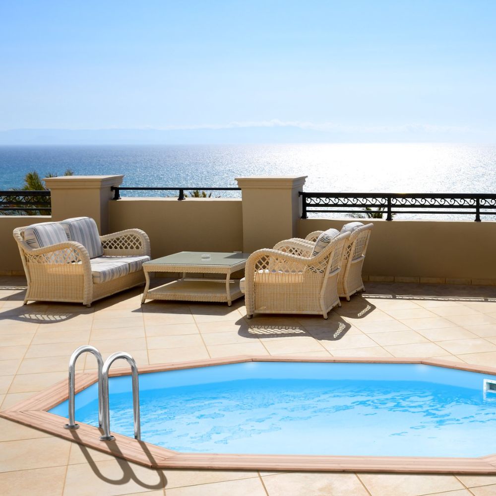Holzpool Bali achteckig-rund - deluxe Set 5,30 x 1,36m – Produktansicht 4