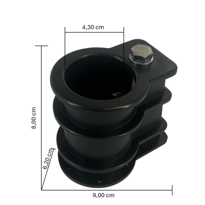 Leitereinbauhülse für Poolleiter - 43mm Holmdurchmesser