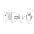 Speck BADU Eco Future - Pool Filterpumpe 1,10 kW - 230 V – Maßzeichnung mit Abmessungen