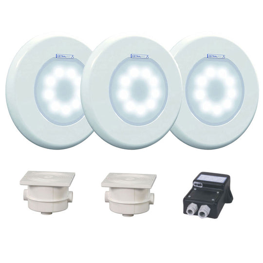 LED komplett Set 3x Pool Scheinwerfer Lumiplus Flexi V1 inkl. Trafo