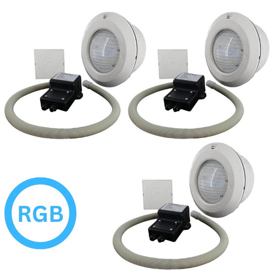 OKU Unterwasserscheinwerfer - 30W LED RGB - inkl. Sicherheitstrafo - SET 3