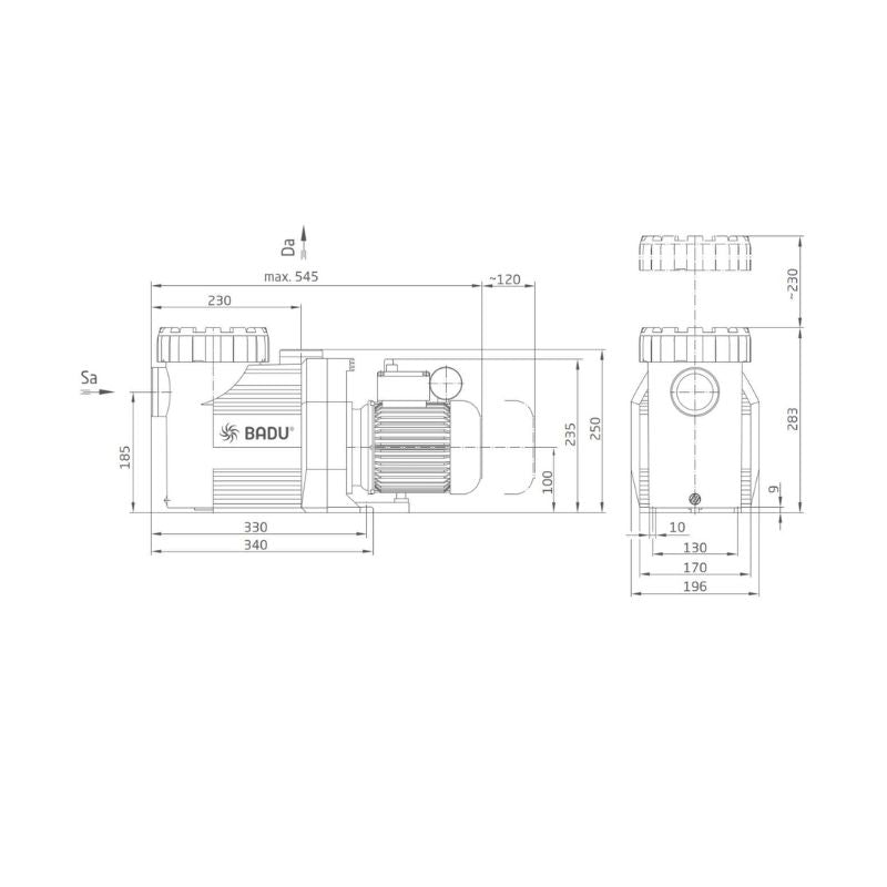 Speck BADU Prime 15 - Pool Filterpumpe 15 m³/h – Produktansicht 2